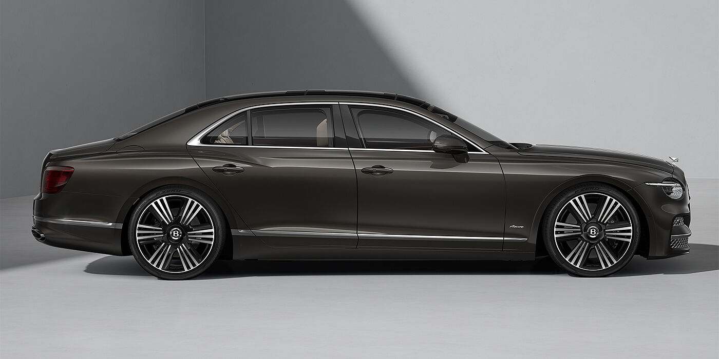 Bentley Mannheim New Bentley Flying Spur Azure sedan in Spectre paint profile with 22" Azure Black & Machined wheels