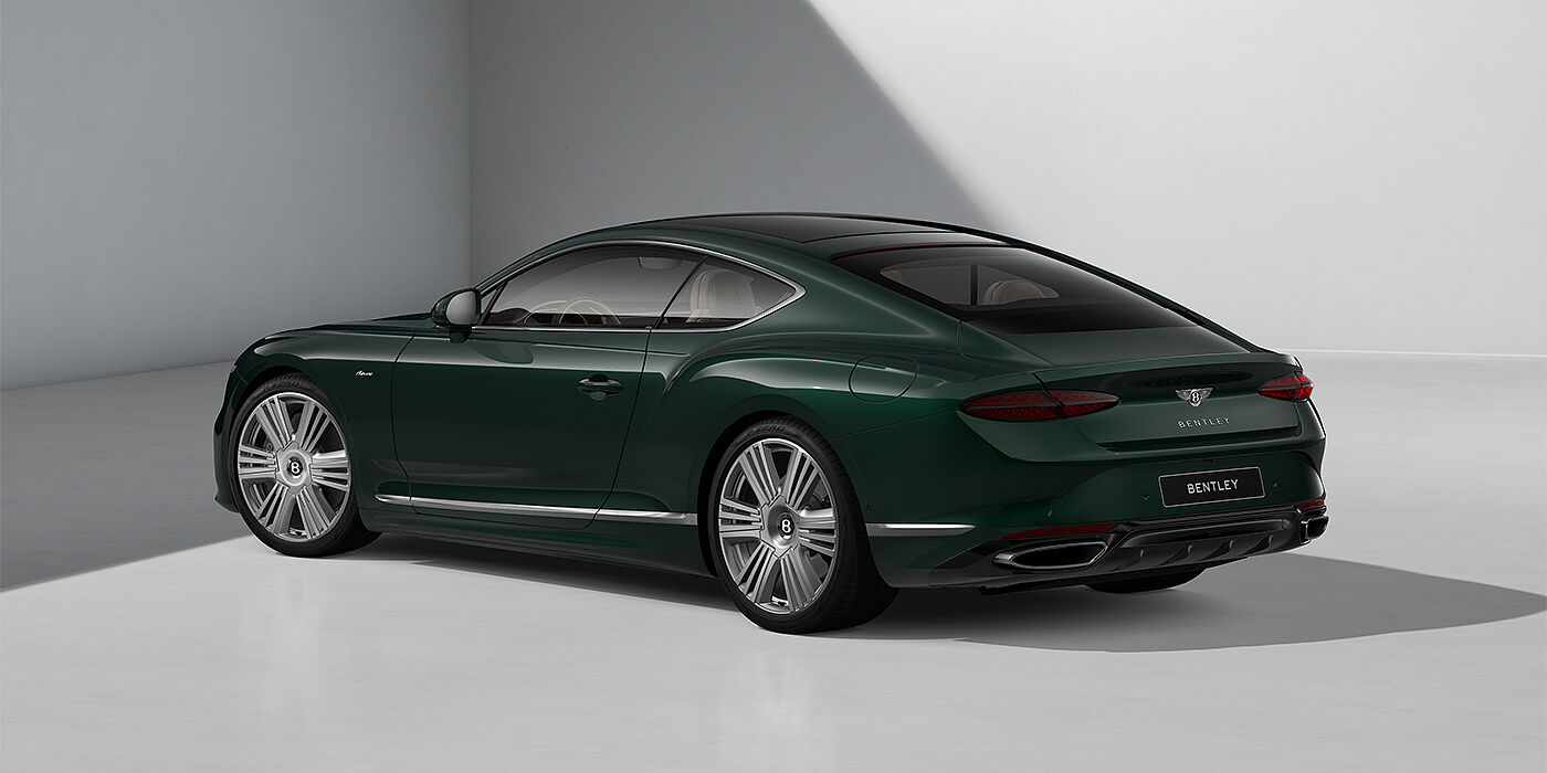 Bentley Mannheim Bentley Continental GT Azure coupe in Veridian paint and 22" Azure wheels - rear 3/4