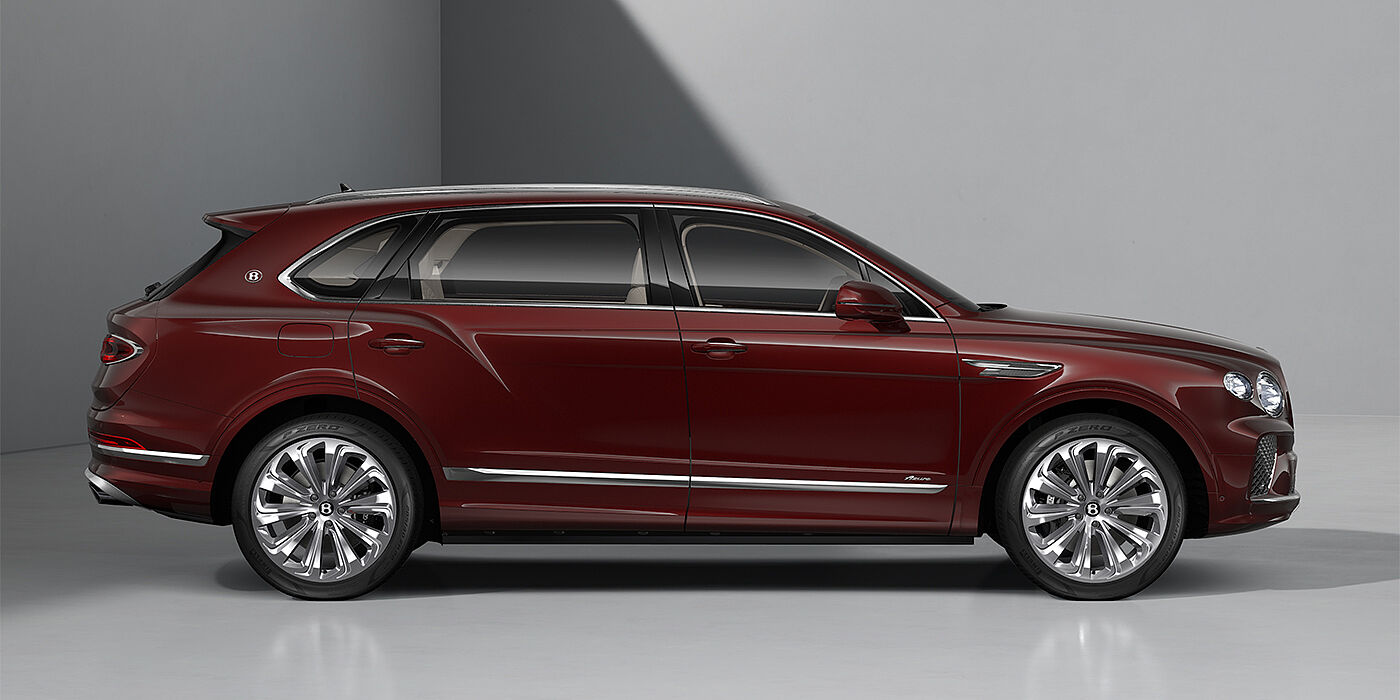 Bentley Mannheim Bentley Bentayga EWB Azure SUV in Cricket Ball paint and 22" Ten Spoke Polished wheels - profile