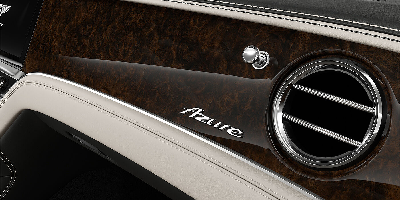 Bentley Mannheim Bentley Continental GT Azure veneer detail in Dark Burr Walnut with Azure badge