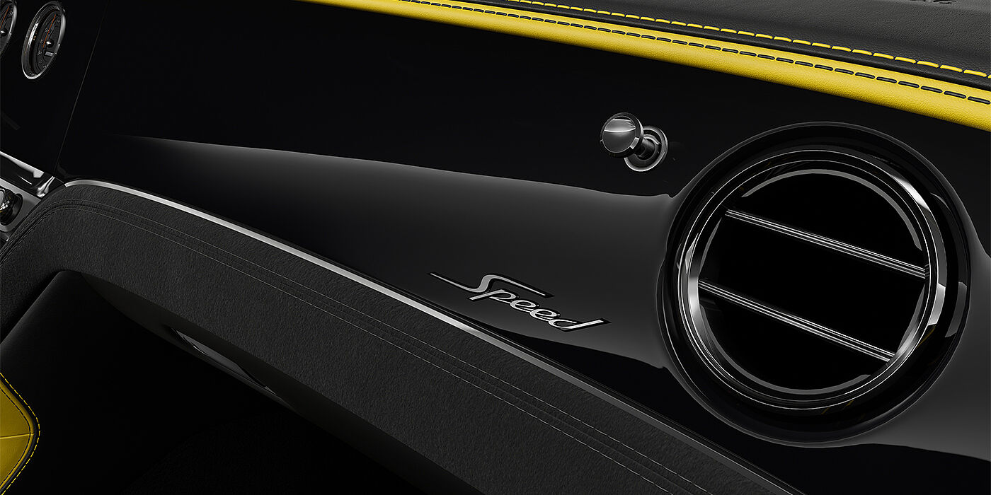 Bentley Mannheim Bentley Continental GT Speed coupe veneer detail in Piano Black veneer