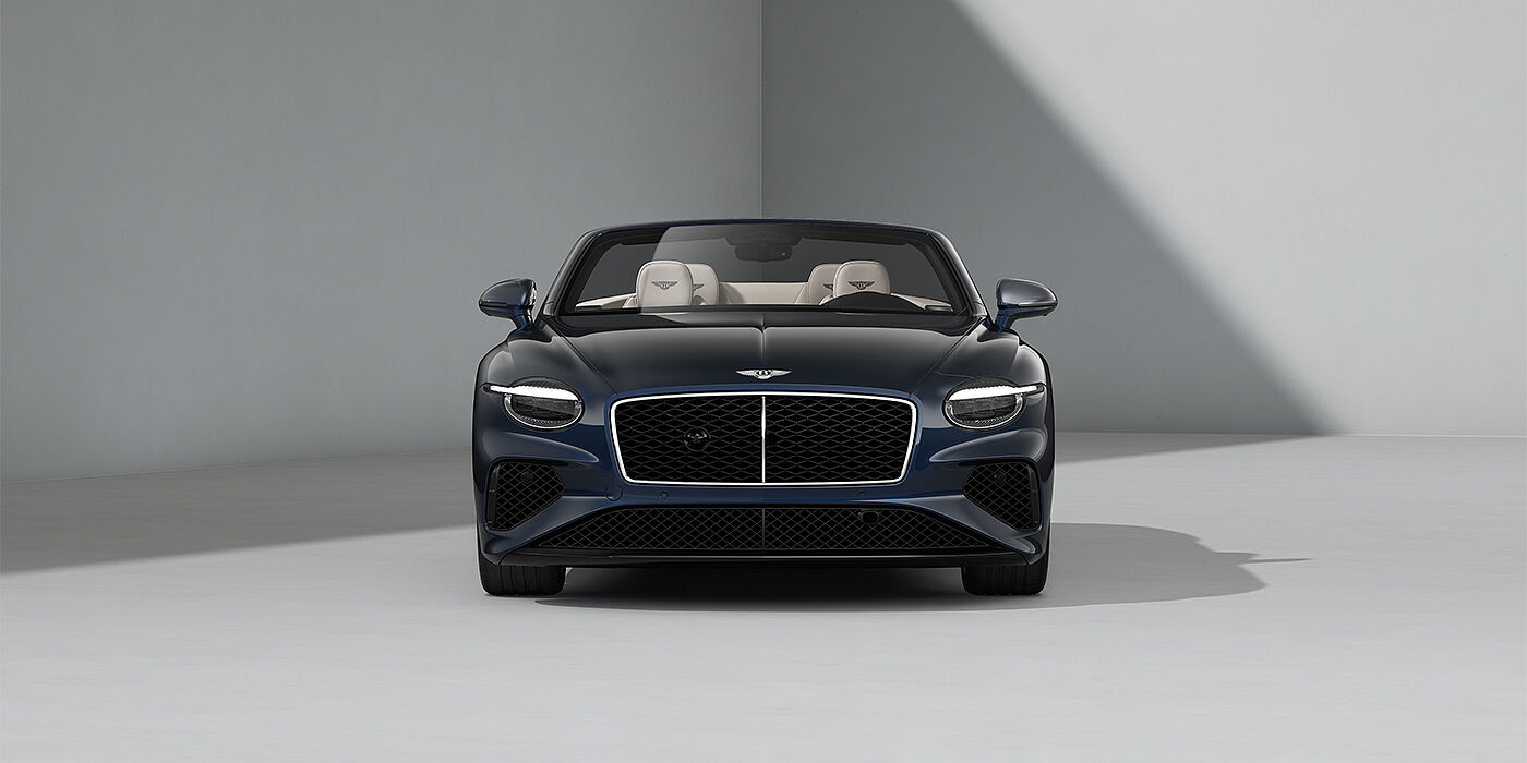 Bentley Mannheim Bentley Continental GTC convertible in Dark Sapphire paint and 22" Ten Spoke wheels - full front