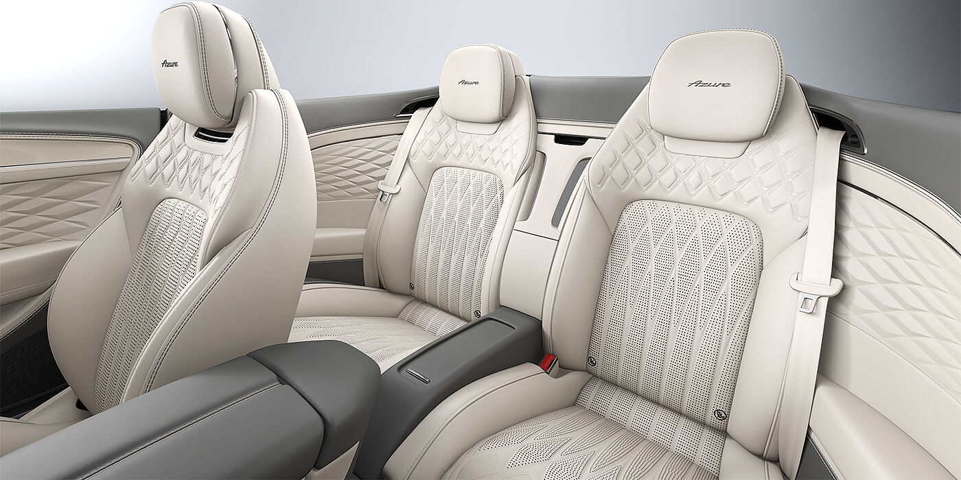 Bentley Mannheim Bentley Continental GTC Azure convertible rear interior in Linen and Gravity Grey hides