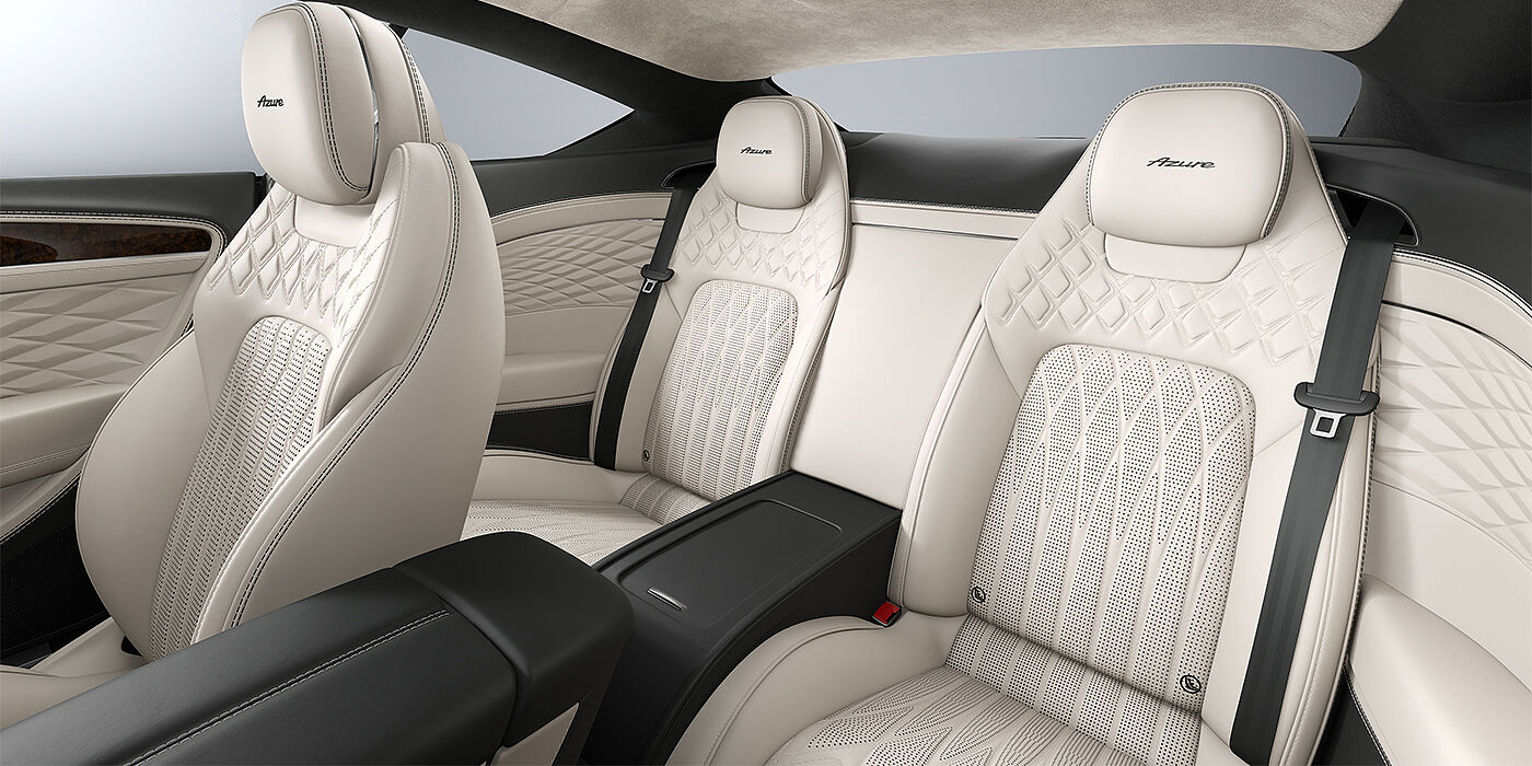Bentley Mannheim Bentley Continental GT Azure coupe rear interior in Linen and Cumbrian Green hides