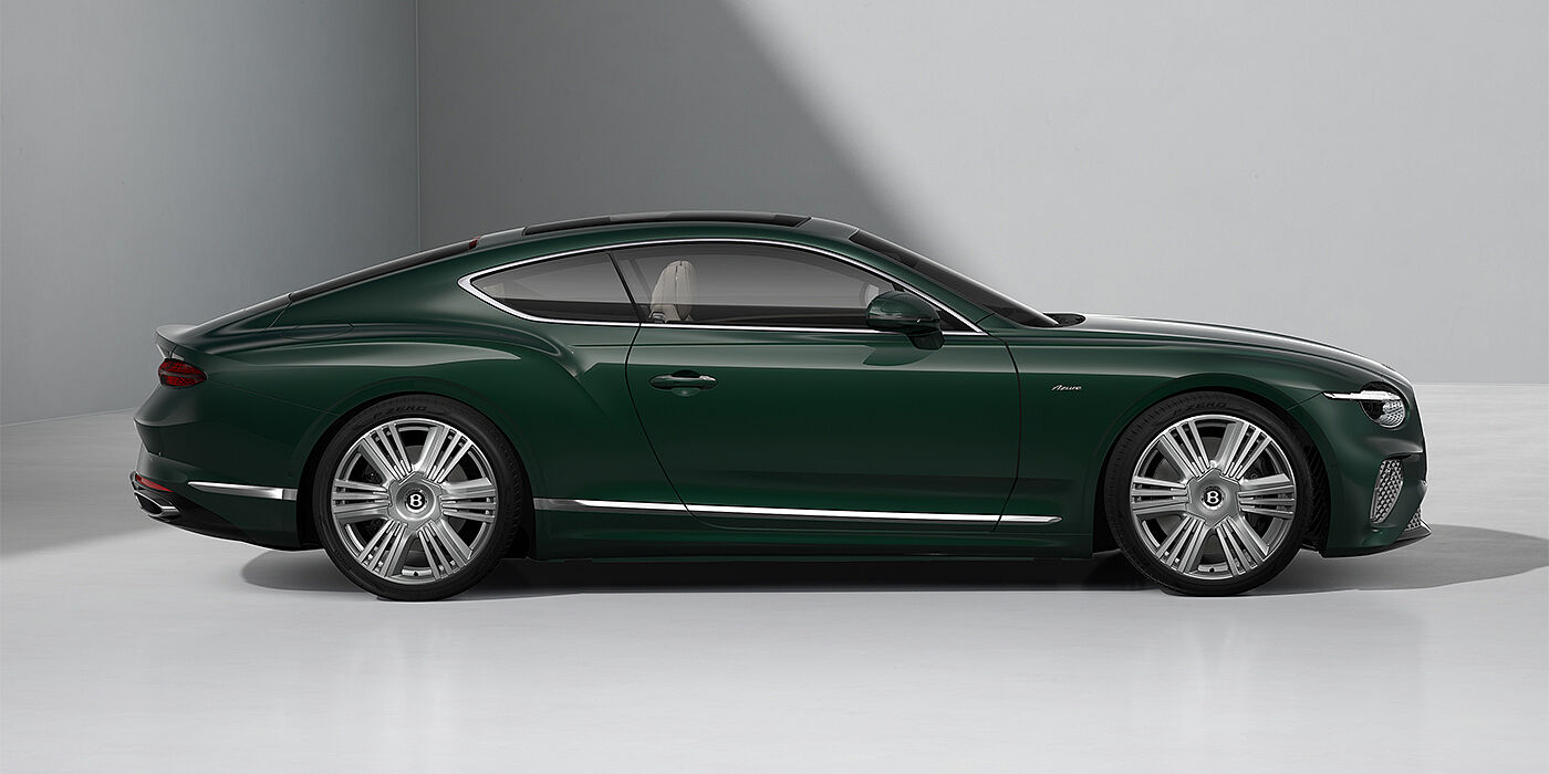Bentley Mannheim Bentley Continental GT Azure coupe in Veridian paint and 22" Azure wheels - profile