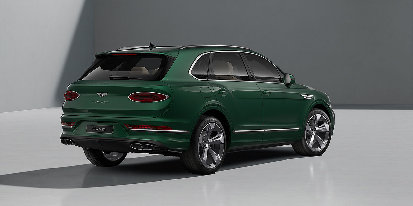 Bentley Mannheim Bentley Bentayga SUV in Verdant paint and 22" Five Spoke Directional Polished wheels - rear ¾