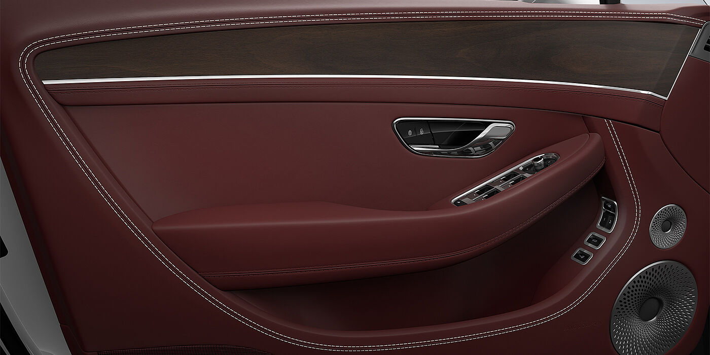 Bentley Mannheim Bentley Continental GT coupe door detail in Cricket ball hide