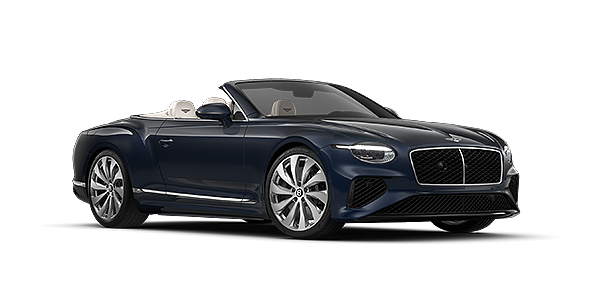 Bentley Mannheim Bentley Continental GTC convertible in Dark Sapphire paint and 22" Ten Spoke wheels - front 3/4
