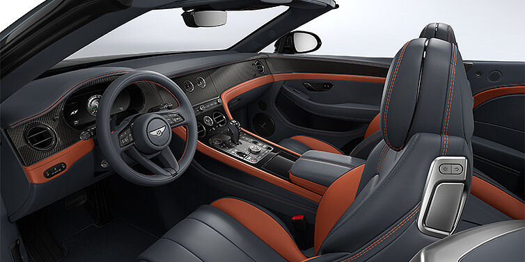 Bach Premium Cars GmbH | Bentley Mannheim Bentley Continental GTC S Cabrio Innenausstattung in Newmarket Tan und Beluga Black Leder mit Carbonfaser Furnier