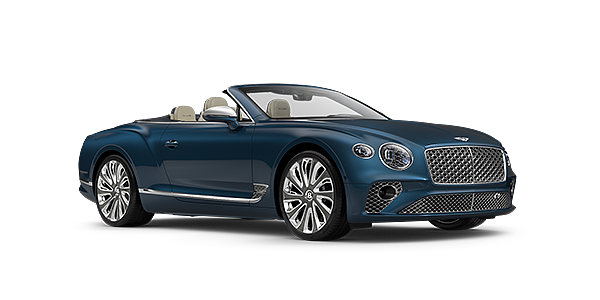 Bach Premium Cars GmbH | Bentley Mannheim Bentley GTC Mulliner convertible in Light Windsor Blue paint front 34