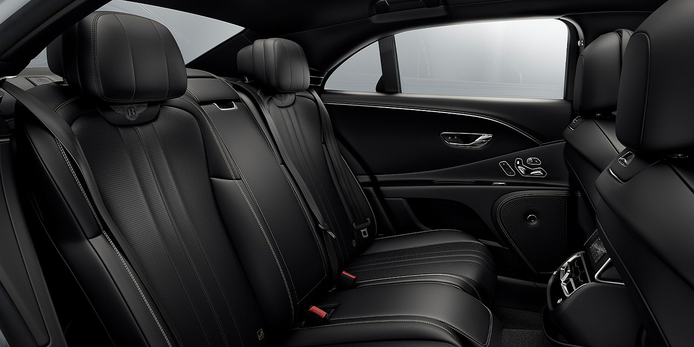 Bach Premium Cars GmbH | Bentley Mannheim Bentley Flying Spur sedan rear interior in Beluga black hide