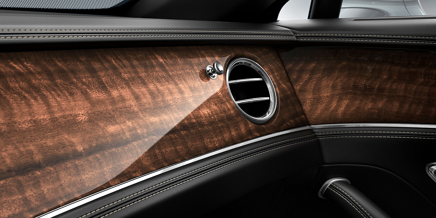 Bach Premium Cars GmbH | Bentley Mannheim Bentley Flying Spur sedan Dark Fiddleback Eucalyptus veneer close up