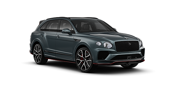 Bentley Mannheim Bentley Bentayga Speed SUV in Storm Grey Satin paint and 23" Black Painted and Bright Machined Wheels – front 3/4