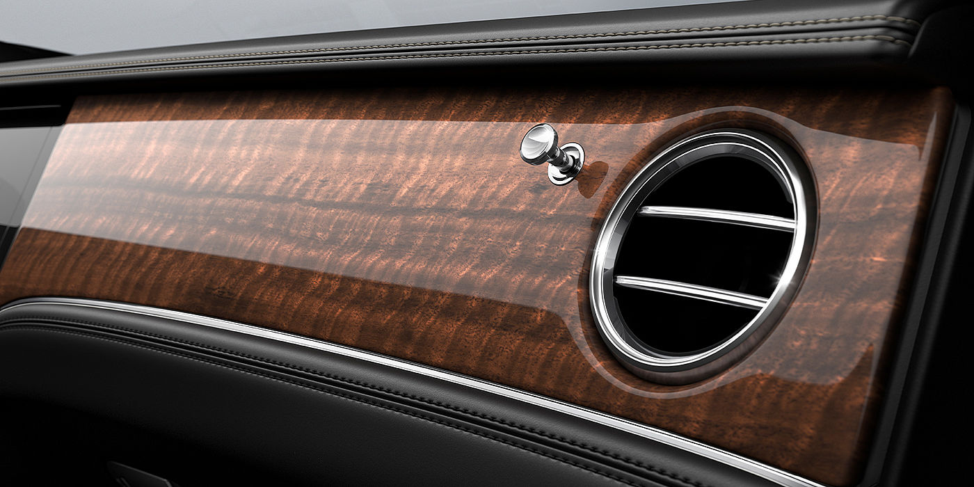 Bach Premium Cars GmbH | Bentley Mannheim Bentley Continental GT Speed coupe Dark Fiddleback Eucalyptus veneer close up