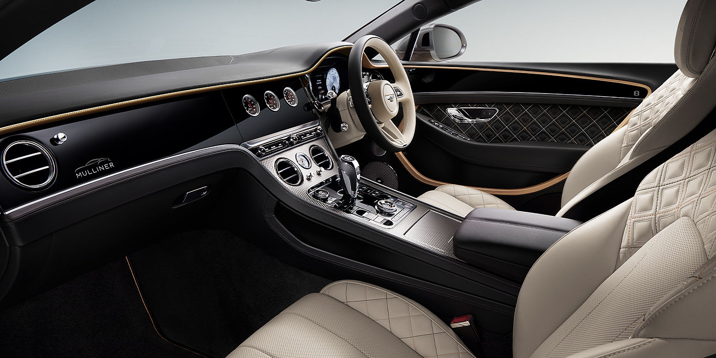 Bach Premium Cars GmbH | Bentley Mannheim Bentley Continental GT Mulliner coupe front interior in Beluga black and Linen hide