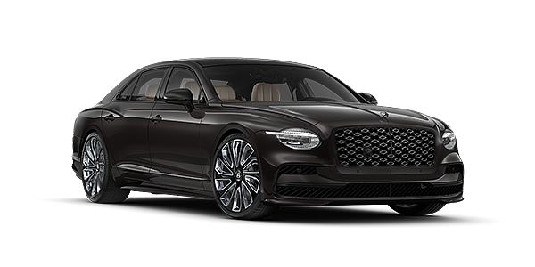 Bentley Mannheim New Bentley Flying Spur Mulliner sedan in Havana brown paint front 3/4 with 22" Mulliner Black Painted & Polished wheels
