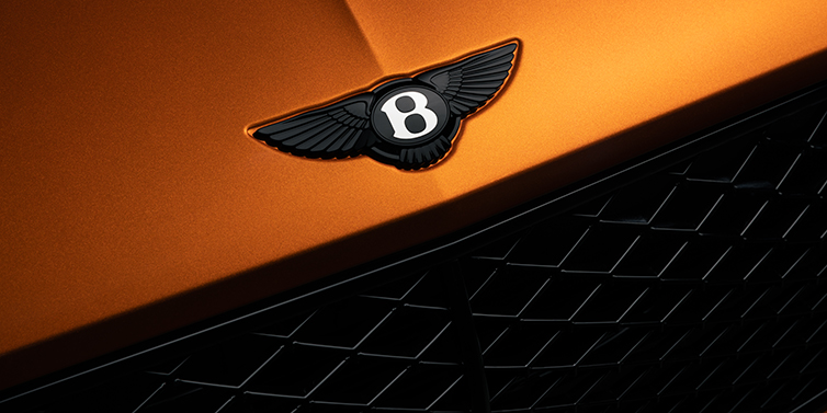 Bach Premium Cars GmbH | Bentley Mannheim Bentley Continental GT coupe bonnet close up with black Bentley Wings bonnet badge