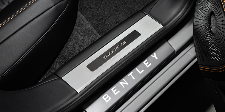 Bach Premium Cars GmbH | Bentley Mannheim Bentley Flying Spur Black Edition sedan limited edition treadplate featuring Black Edition wording with Beluga black hide