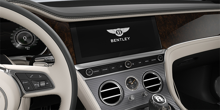 Bentley Mannheim Bentley Continental GT Azure coupe centre console in Linen and Cumbrian Green hides