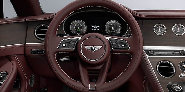 Bentley Mannheim Bentley Continental GT coupe steering wheel in Cricket ball hide